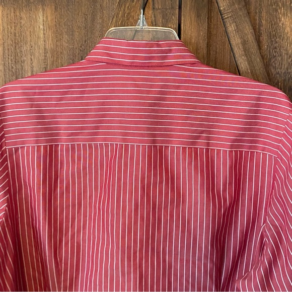 Coldwater Creek Red and White Striped Shirt; No Iron; 2X; Holiday - Picture 7 of 9